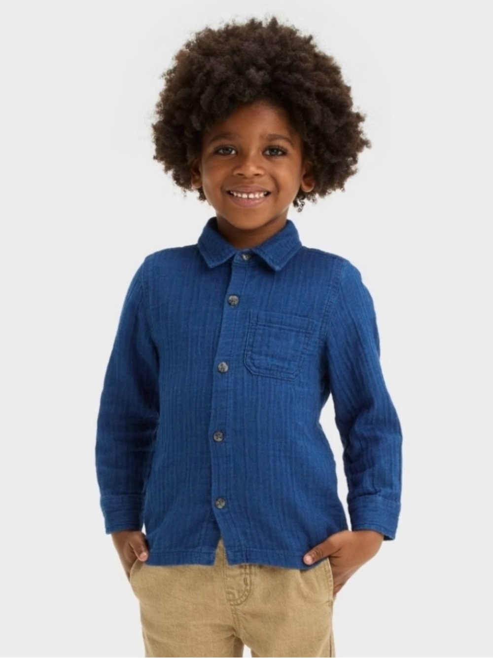 Crinkle Button Shirt